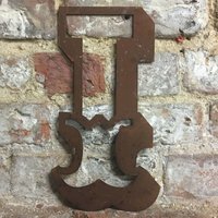 Personalised Metal lettering , Personalised Gift , Rusty Carnival Letter I - rusty