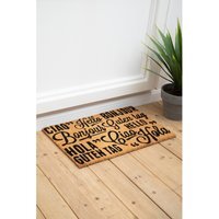 Coir Greetings Doormat - Brown