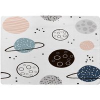 Child Hand Drawn Space Elements Designer Rug - White / 150cm - image 1