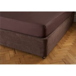 Faux Suede Divan Base Wrap (19in) - BM131 - Chocolate / Single - thumbnail 2