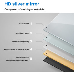 Bathroom Mirror with Lights, Dimmable - White / 140cm / 22.9kg - thumbnail 5