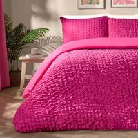 OHS Seersucker Duvet Set - Hot Pink / 1.27kg