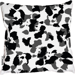 Animal leopard print quality canvas material Outdoor Cushion - Black / 60cm - thumbnail 2