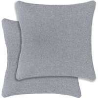 Austin-Dallas Textured Pair of Cushion Covers - 43x43cm - Cases Only - Grey - image 1