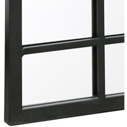 Arcus Window Outdoor Arch Garden Wall Mirror - Black - thumbnail 4
