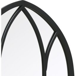 Arcus Window Outdoor Arch Garden Wall Mirror - Black - thumbnail 3