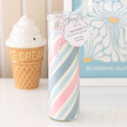 Candy Stripe Bubblegum Tube Candle Retro Seaside Decor  Gift - Multi - thumbnail 5