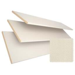 50mm Slat Real Wood Venetian Blind With Tapes 120cm Drop - Cream / 240 - thumbnail 3