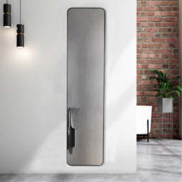 Rectangular Soft-Corner Wall-Mounted Full Length Mirror - Black - thumbnail 3