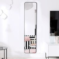 Rectangular Soft-Corner Wall-Mounted Full Length Mirror - Black - thumbnail 1