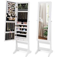 Jewelry Armoire Cabinet Jewelry Organizer - White