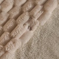 OHS Waffle Fleece Duvet Cover Set - Cream / 34cm / 2.3kg