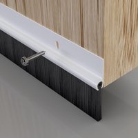 Stormguard Draught Excluder PVC Bottom Door  Garage Brush Seal White 914mm - Grey - thumbnail 1