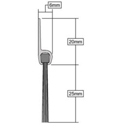 Stormguard Draught Excluder PVC Bottom Door  Garage Brush Seal White 914mm - Grey - thumbnail 2