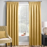 Matrix Ochre Tape-Top Thermal Noise Reducing Dim Out Curtains - Ochre / 229cm / 168cm - image 1
