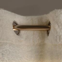 Pair Of Teddy Fleece Thermal Eyelet Curtains - Cream / 228cm - thumbnail 5