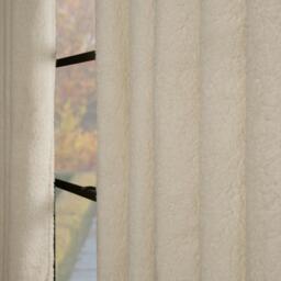 Pair Of Teddy Fleece Thermal Eyelet Curtains - Cream / 228cm - thumbnail 3