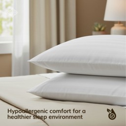 Striped Microfibre Hotel Quality Pillow Soft Medium Support - White / 2 - thumbnail 5