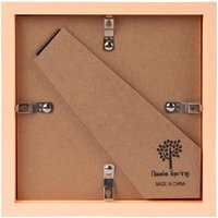"6"" x 6"" 3D Box Photo Frames - 4"" x 4"" Mount - Light Brown/Ivory - Pack of 2 - Light Brown/Ivory"