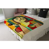Woman With Chocolate In Hand Blanket - Green - image 1