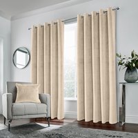 Hampton Eyelet Curtains - Cream / 168cm / 137cm - image 1