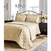 Savoy Woven Jacquard Duvet Set - Gold / Double