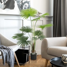 HOMCOM Artificial Plant with PEVA Leaves and Coconut Coir  - Green / 145cm - thumbnail 3