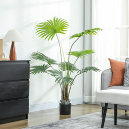 HOMCOM Artificial Plant with PEVA Leaves and Coconut Coir  - Green / 145cm - thumbnail 4