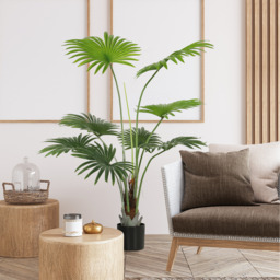 HOMCOM Artificial Plant with PEVA Leaves and Coconut Coir  - Green / 145cm - thumbnail 2