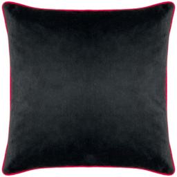 Serpentine Animal Print Cushion - Black-Ruby / Polyester - thumbnail 2