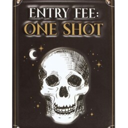 One Shot Entry Fee Metal Sign For Fun Events - White - thumbnail 5