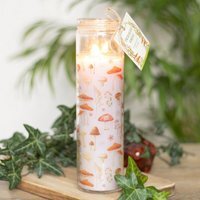 Mushroom Print Tube Candle - Pink