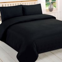 Plain Dyed Bedding Set - Black / Single - image 1