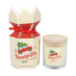 Coming Home for Christmas Spiced Berry Candle Festive Gift Cozy Scent - Cream - thumbnail 4