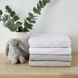 Martex Baby Cot Fitted Sheet Grey - Grey - thumbnail 3