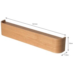 Wall-Mounted Coat Rack with 5 Hidden Hooks - Oak - thumbnail 5