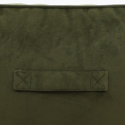 icon Natalia Giant Velvet Armchair Bean Bag with Footstool - Olive Green - thumbnail 4
