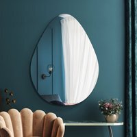 Frameless Pebble Wall Mirror Silver - Silver - image 1
