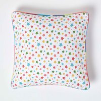Cotton Multi Colour Stars Cushion Cover - Multi Colour / 45cm - thumbnail 1
