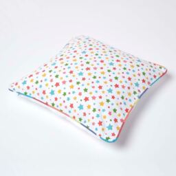 Cotton Multi Colour Stars Cushion Cover - Multi Colour / 45cm - thumbnail 4
