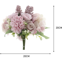 Silk Artificial Flowers for Home Decoration - Light Purple - thumbnail 3