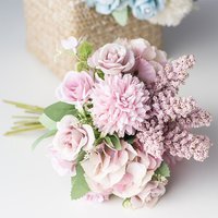 Silk Artificial Flowers for Home Decoration - Light Purple - thumbnail 1