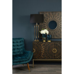 Gabrieli Grey Wall Mirror With Ornate Frame - Brown - thumbnail 2