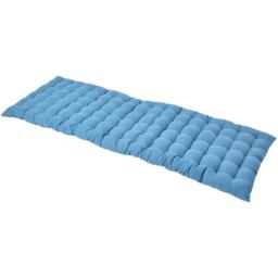Homescapes Garden Bench Cushion Luxury Cotton Indoor Outdoor Bench Pad - Airforce Blue / 143cm - thumbnail 2