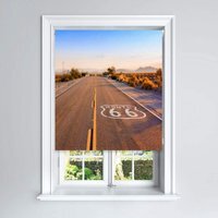 Route 66 Blackout Roller Blinds Easy Fit Child Safety Included - Red