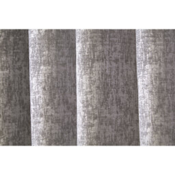 Amara Chenille Eyelet Curtain - Silver / 228cm - thumbnail 4