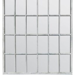 MirrorOutlet The Dorset Rustic Metal Framed Arched Leaner Wall Mirror - White / 79cm - thumbnail 4