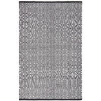 Homescapes Trance Diamond Pattern Recycled Fibre Rug - Black / 230cm - image 1