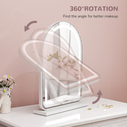 HOMCOM LED Vanity Mirror with Lights 3 Colour - White / 43cm - thumbnail 2