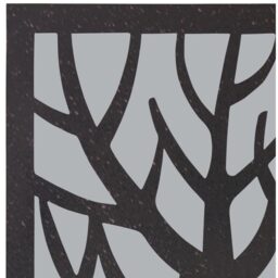 MirrorOutlet Large Metal Tree Design Garden Wall Mirror 120 X 60cm - Antique Black - thumbnail 3